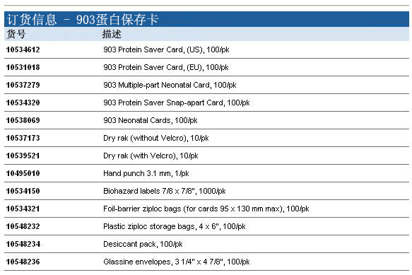 903蛋白保存卡10534612 Whatman沃特曼采血普通收集纸 5个圈