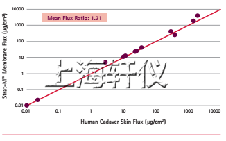 STRAT-M™膜与人体皮肤的相关因子